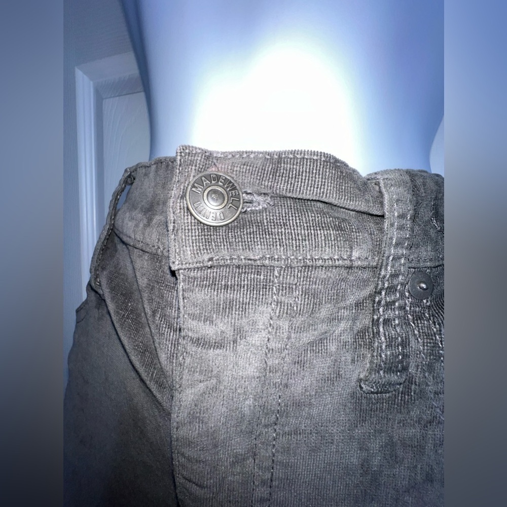 Madewell Women's 26 Tall Gray 10'' High Rise Skinny Corduroy Jeans Pants 26T - Picture 9 of 16